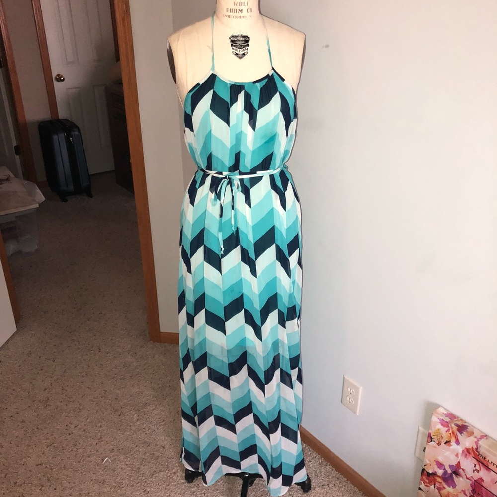 Pattern maxi dress M
